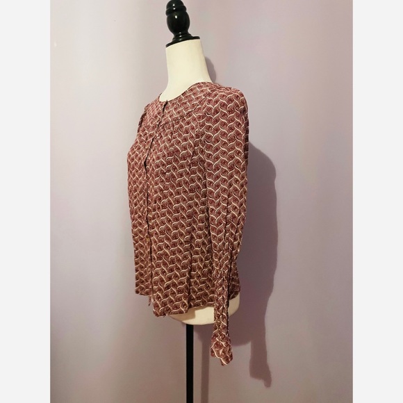 Anthropologie Maeve Orli Bibbed Button down blouse - Picture 7 of 8